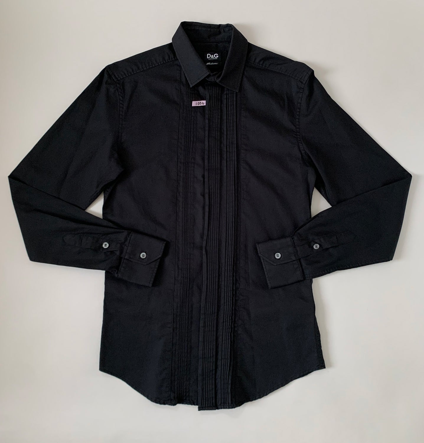 D&G ブラックピンタックシャツ 12099