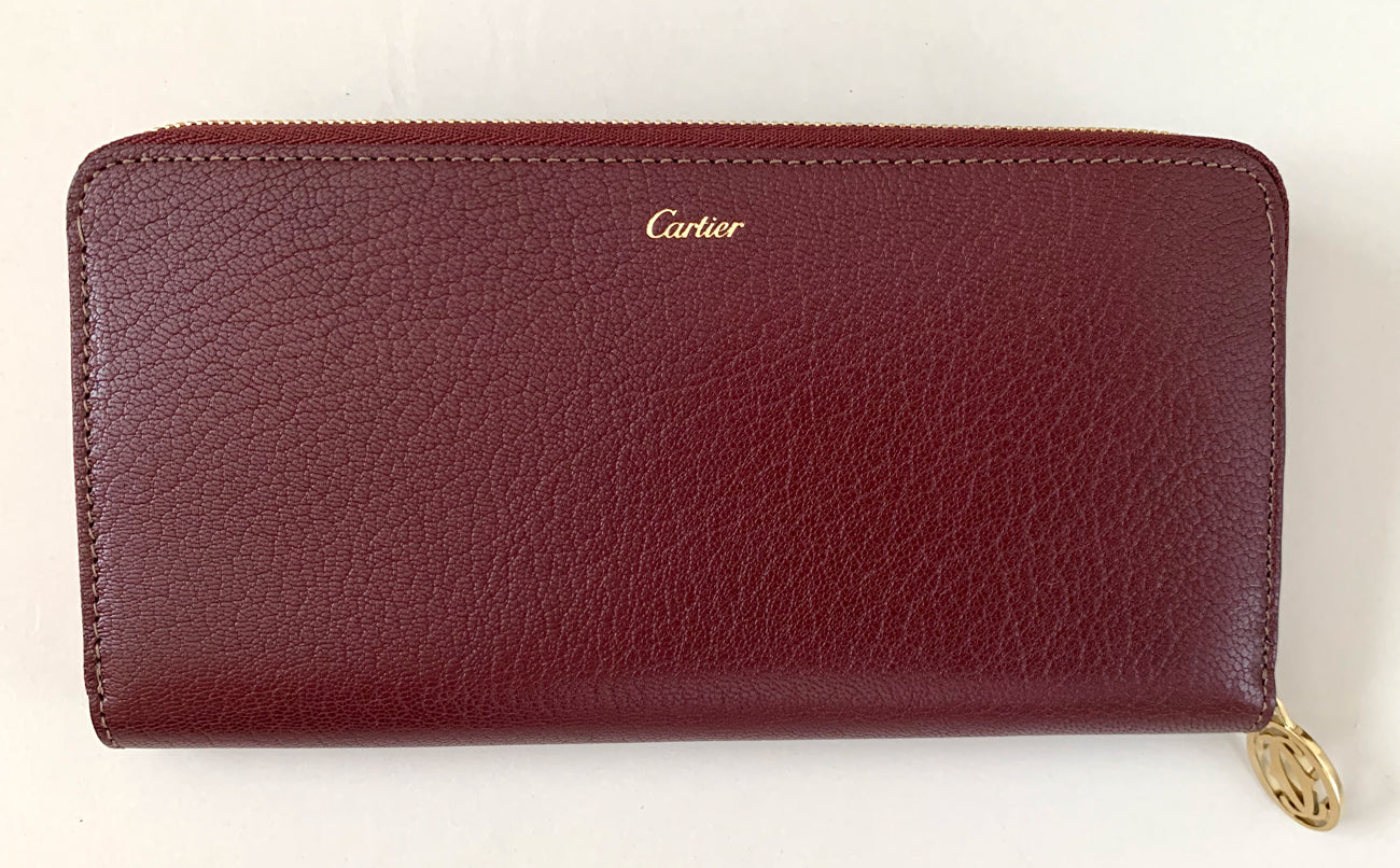 パテントカルティエ Cartier 長財布 ハッピーバースデー ワレット★ピンク